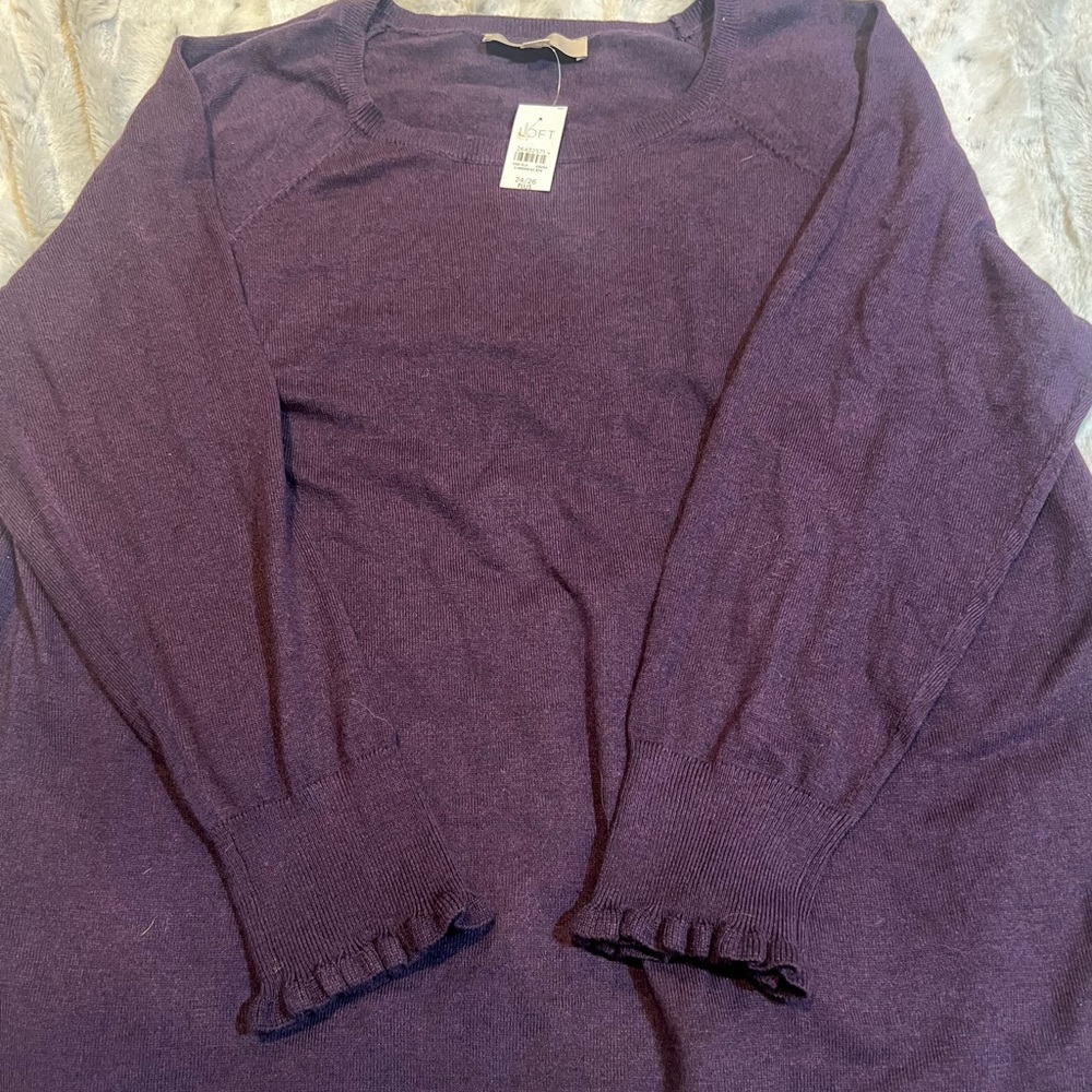 Sz 24/26 plus LOFT Womens purple sweater